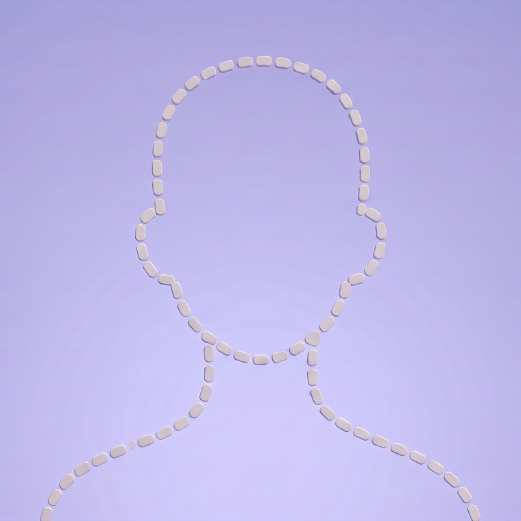A stitched outline standing in for an agent you define